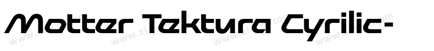 Motter Tektura Cyrilic字体转换